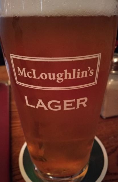 McLoughlin's lager 4.3%, Rye River Brewing, Ireland