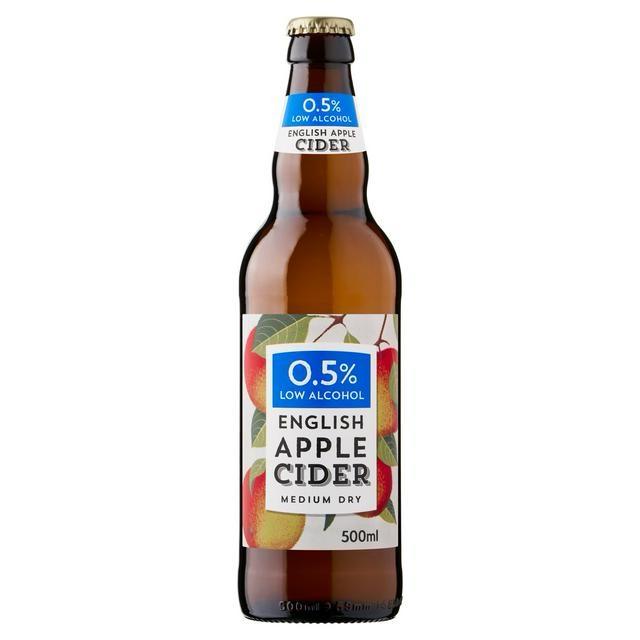 Medium Dry Apple Cider Low Alcohol 0.5%, Sainsbury's, England