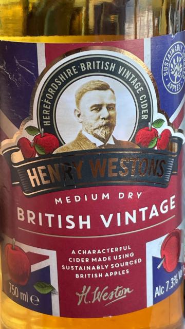 Medium dry British vintage 2024 7.3%, Westons Cider, England