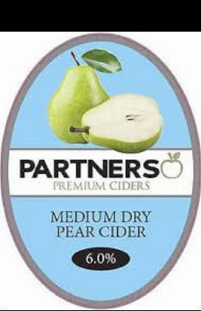 Medium Dry Pear Cider 6.0%, Partners Premium Ciders, England