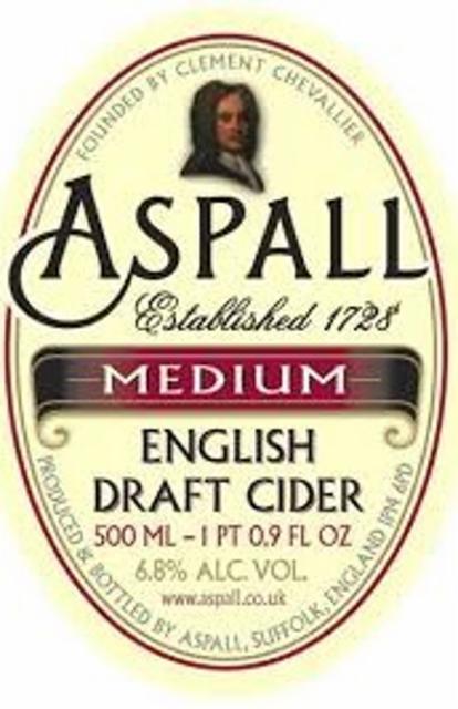 Medium English Draft Cyder 6.8%, Aspall, England