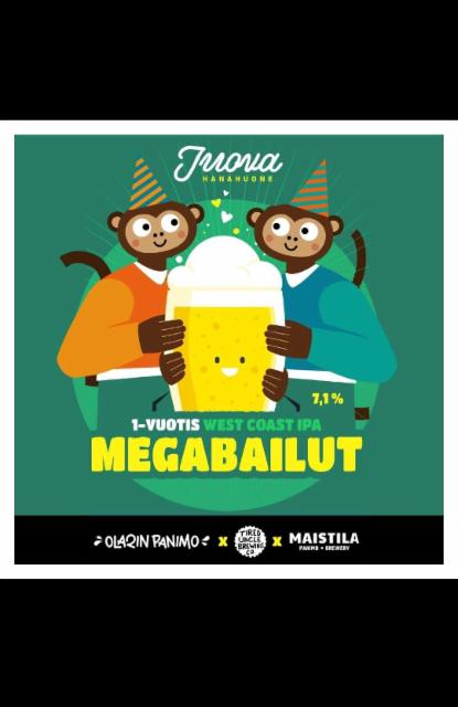 Megabailut 1-Vuotis West Coast IPA 7.1%, Olarin Panimo, Finland