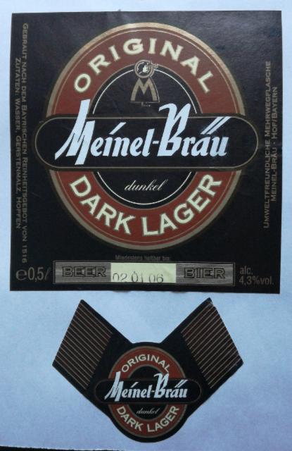 Original Dark Lager 4.3%, Meinel-Bräu, Germany
