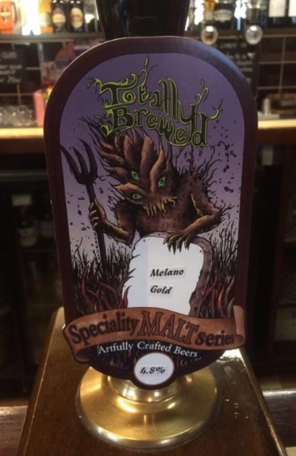 Melano Gold 4.8%, Totally Brewed Limited, England