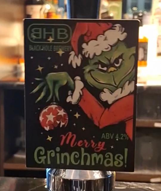 Merry Grinchmas 4.2%, BLACK HOLE BREWERY, England
