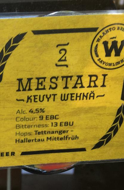 Mestari 4.5%, Waahto Brewery, Finland