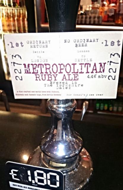 Metropolitan Ruby Ale 4.4%, Settle Brewery, England