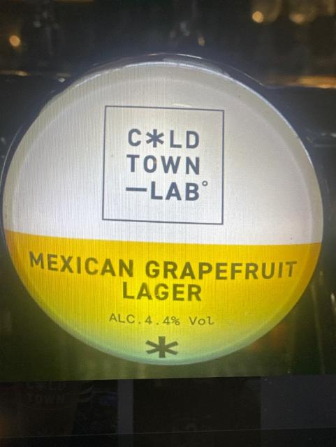 Mexican Grapefruit Lager 4.4%, Cold Town Beer, Scotland