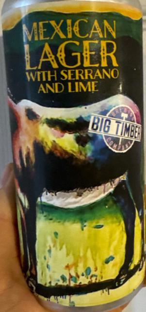 Mexican lager with serrano and lime 5.3%, Big Timber, United States