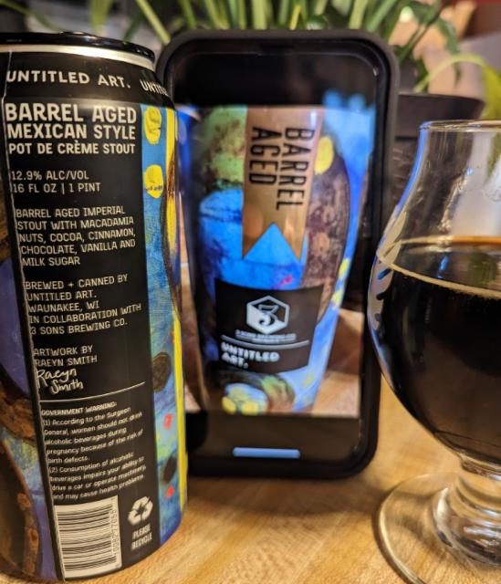 Barrel Aged Mexican Style Pot De Crème 12.9%, 3 Sons Brewing Company, United States