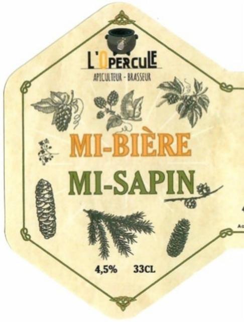 Mi-Bière Mi-Sapin 4.5%, Brasserie L'Opercule, France