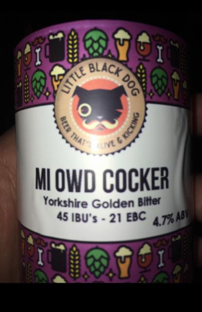Mi Owd Cocker 4.7%, Little Black Dog Beer Company Limited, England