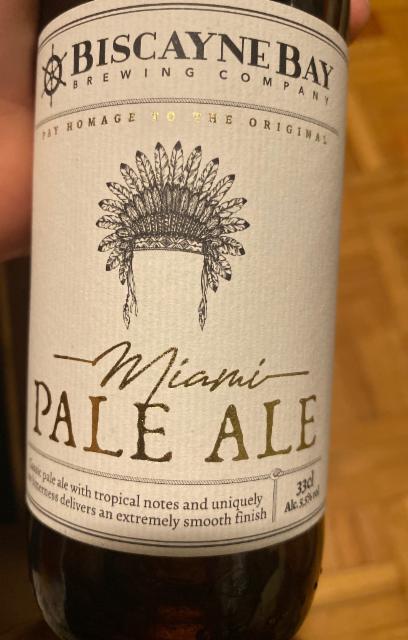 Miami Pale Ale 6.0%, Biscayne Bay Brewing Company, United States