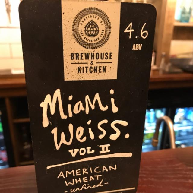 Miami Weiss Vol II 4.6%, Brewhouse & Kitchen, England