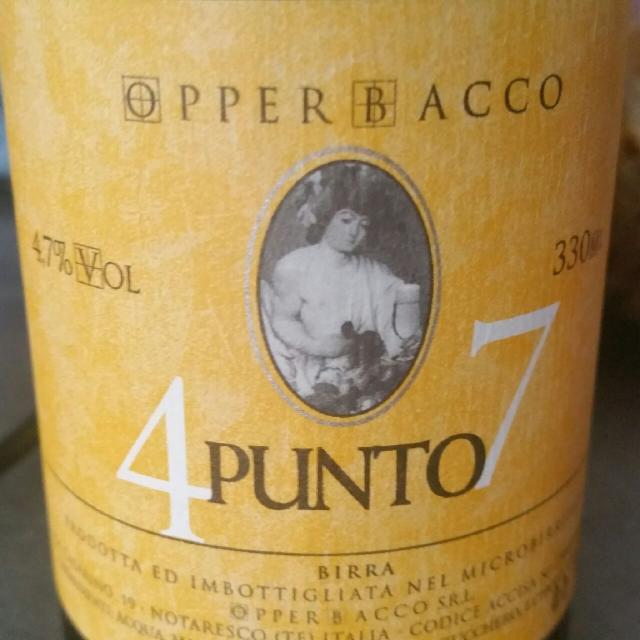 4 Punto 7 4.7%, OpperBacco, Italy