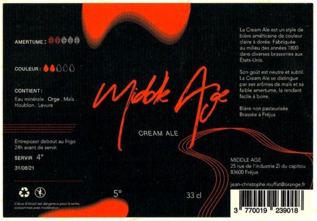 Middle Age Cream Ale 5.0%, Middle Age, France