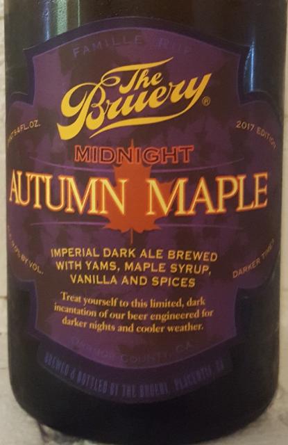 Midnight Autumn Maple 9.0%, The Bruery, United States
