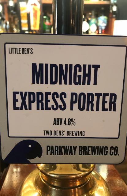 Midnight Express Porter 4.8%, Parkway Brewing Company Ltd, England