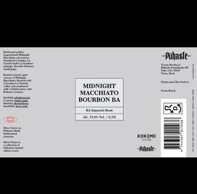 Midnight Macchiato Bourbon BA 2025 15.0%, Pühaste, Estonia