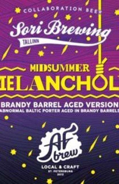 Midsummer Melancholy Brandy Barrel Aged Version 12.1%, Sori Brewing, Estonia