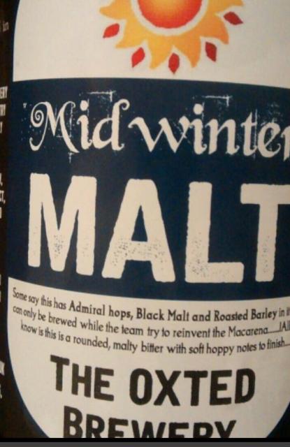 Midwinter Malt 4.0%, The Oxted Brewer, England