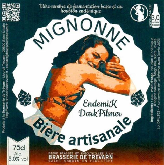 Mignonne Endemik Dark Pilsner 5.0%, Brasserie De Trévarn (Mignonne), France