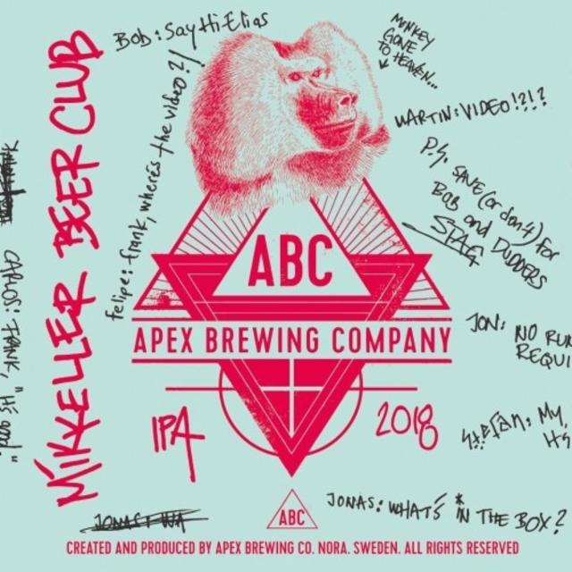 Mikkeller Beer Club IPA 6.5%, Apex Brewing Company, Sweden