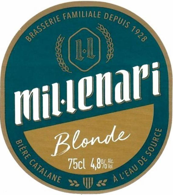Mil.lenari Blonde 4.6%, Brasserie Milles, France