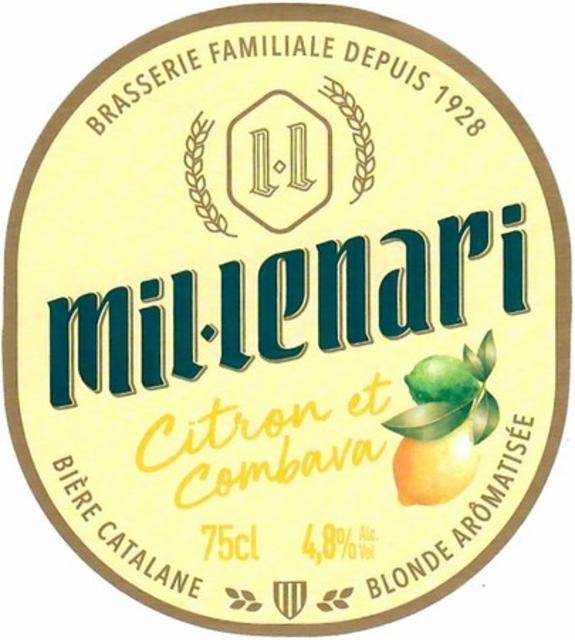 Mil.lenari Citron Et Combava 4.8%, Brasserie Milles, France