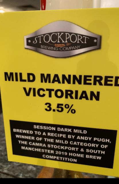 Mild Mannered Victorian 3.5%, Stockport Brewing Company, England