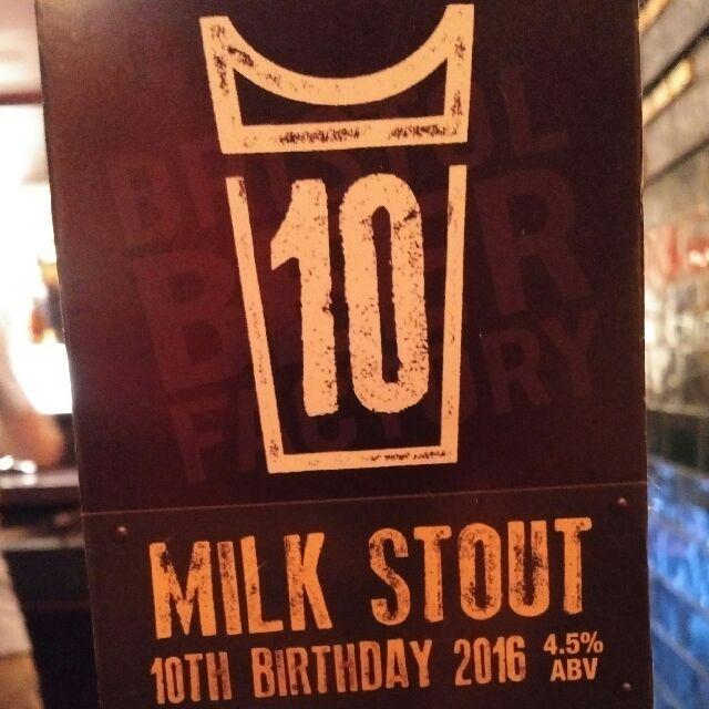 Milk Stout 10th Birthday 2016 4.5%, King St Brew House, England