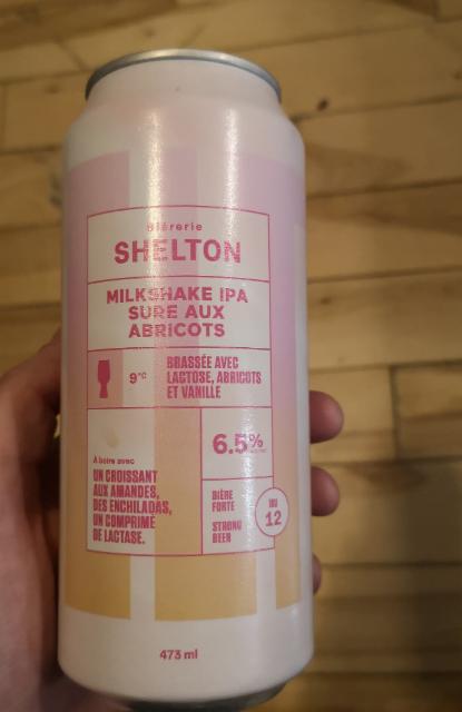 Milkshake IPA Sûre Aux Abricots 6.5%, Bièrerie Shelton, Canada