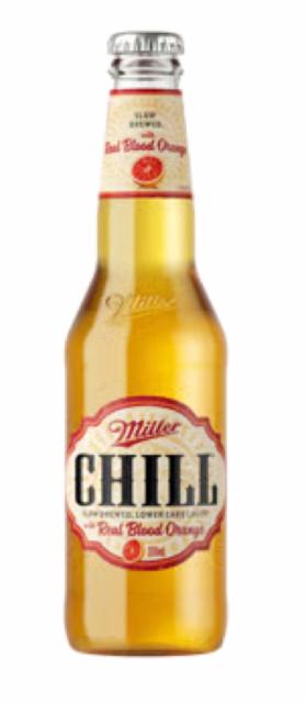 Miller Chill Blood Orange Lager 3.5%, Molson Coors, Canada