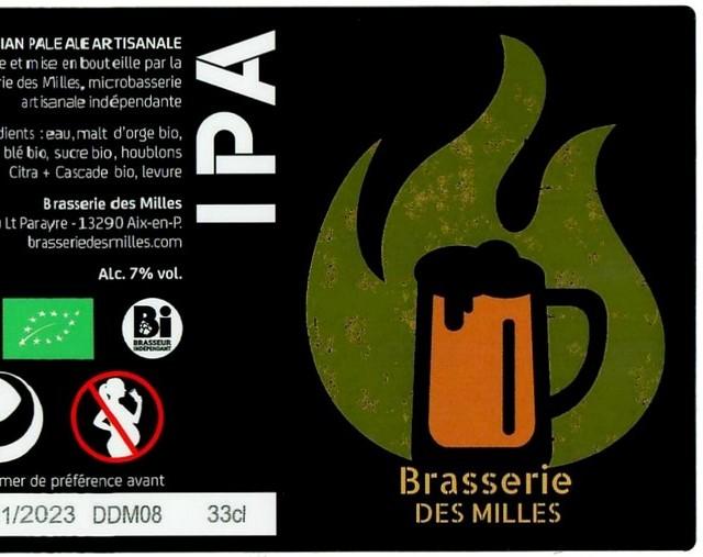 Milles IPA 7.0%, Brasserie Des Milles, France