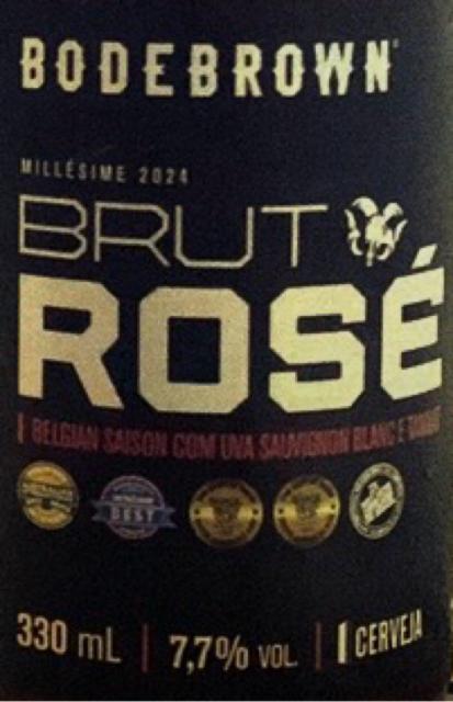 Millésime 2024 Brut Rosé 7.7%, Cervejaria Bodebrown, Brazil