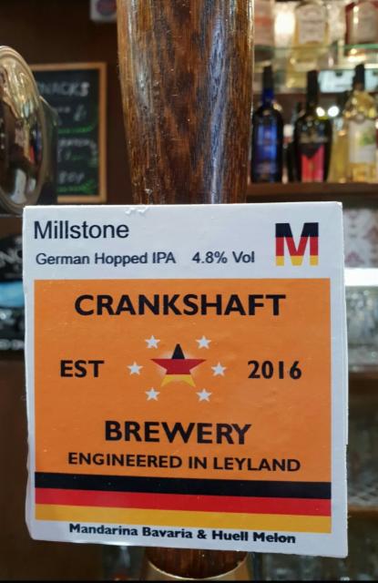 Millstone 4.8%, Crankshaft Brewery, England