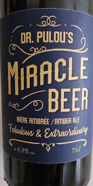 Miracle Beer Bière Ambrée, Brasserie Miracle