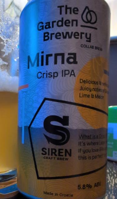 Mirna Crisp IPA 5.8%, The Garden Brewery, Croatia