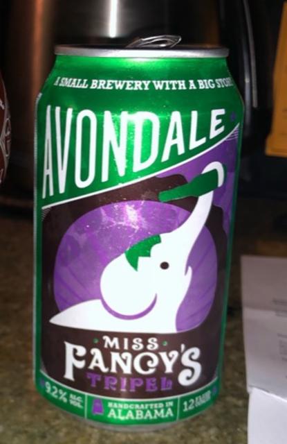 Miss Fancy's Tripel 9.2%, Avondale Brewing Company, United States