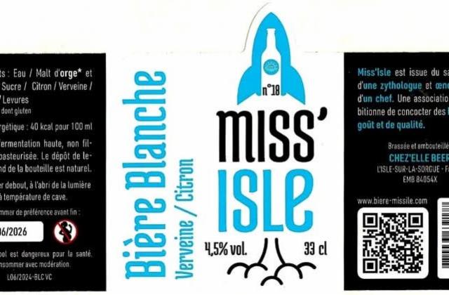 Miss'Isle N°18 Blanche Verveine Citron, Chez'Elle Beer (Miss'Isle)