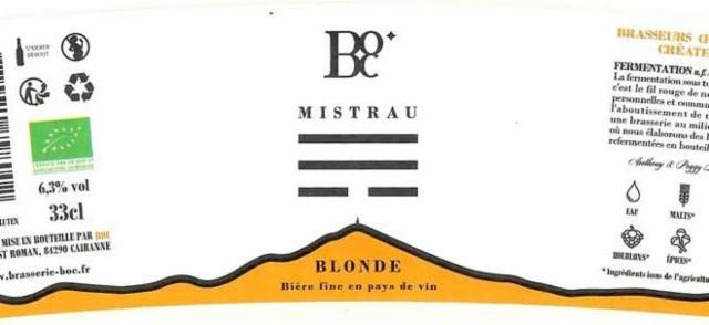 Mistrau Blonde, BOC Brasserie Artisanale