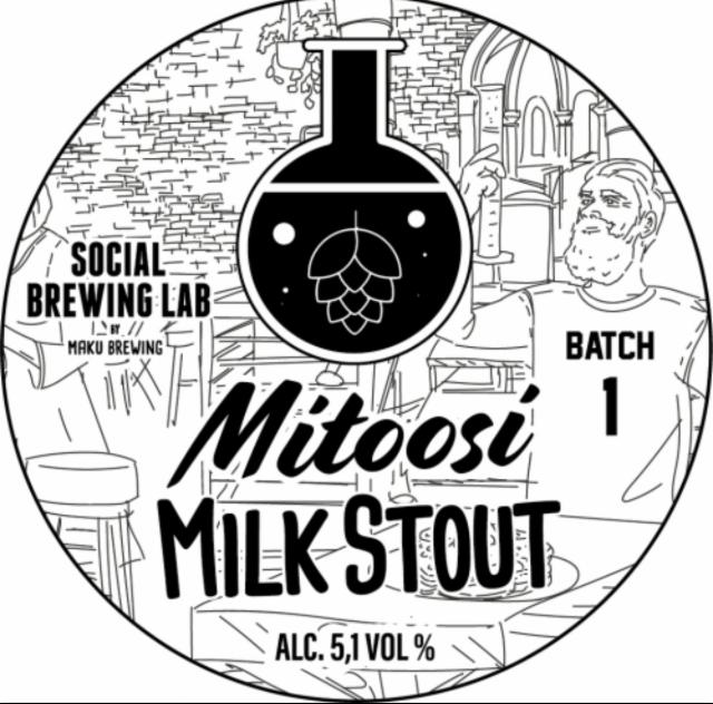 Mitoosi Milk Stout #1 5.1%, Social Brewing Lab By Maku Brewing, Finland