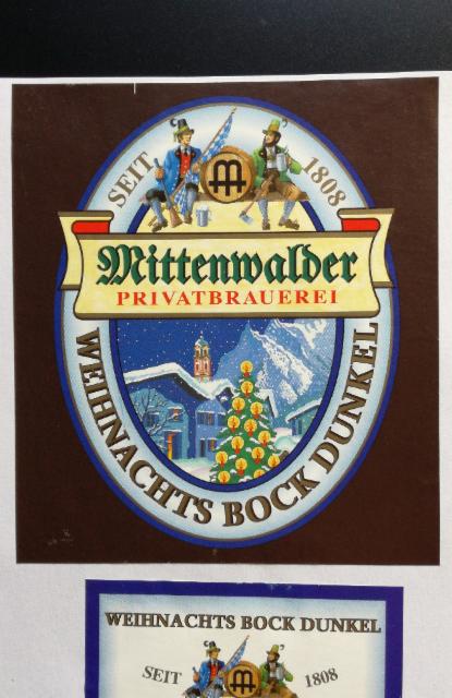 Mittenwalder Weihnachtsbock Dunkel 7.1%, Brauerei Mittenwald, Germany