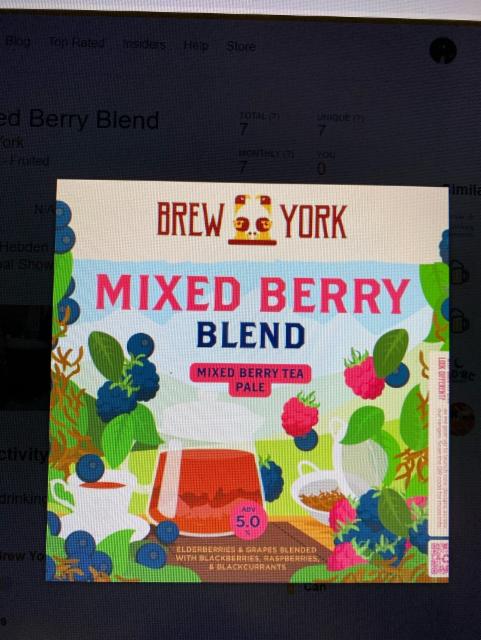Mixed Berry Blend 5.0%, Brew York, England