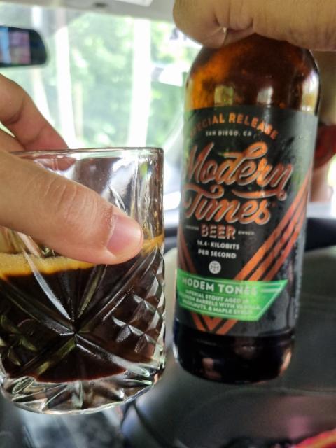 modem tones aged in bourbon barrels w/ vanilla, hazelnuts, & maple syrup 14.4%, Modern Times Beer, United States