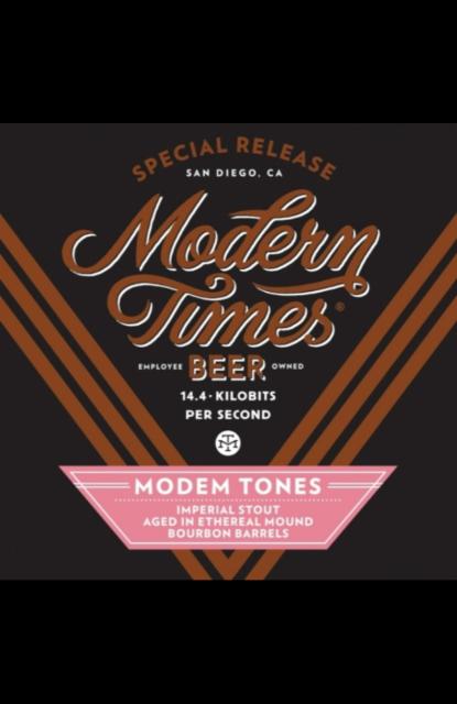 Modem Tones Aged In Bovine Outline Barrels (2021) 14.4%, Modern Times Beer, United States
