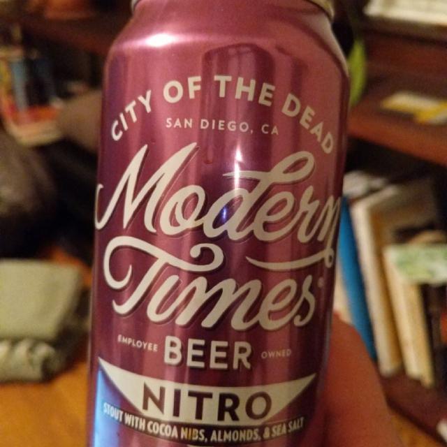 City of the Dead Nitro w/ Cocoa Nibs, Almonds, & Sea Salt 7.5%, Modern Times Beer, United States