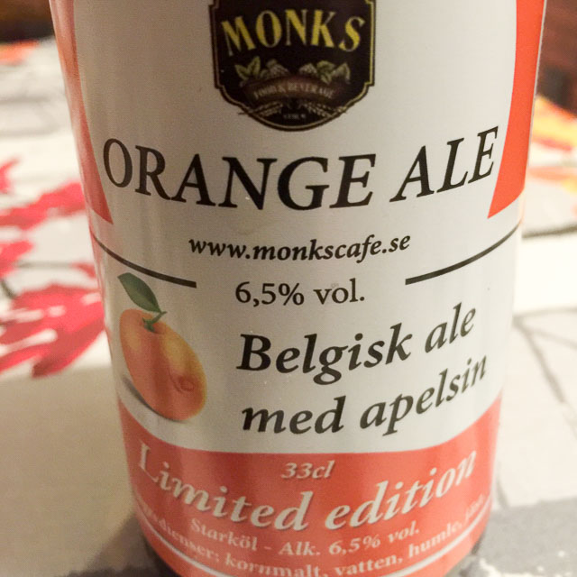 Monk's Orange Ale 6.5%, Monk's Café & Brewery, Sweden