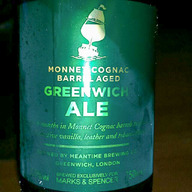 Monnet Cognac Barrel Aged Greenwich Ale 6.0%, Meantime Brewing, England