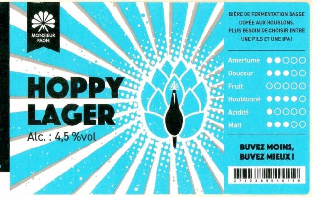 Monsieur Paon Hoppy Lager 4.5%, Monsieur Paon, France